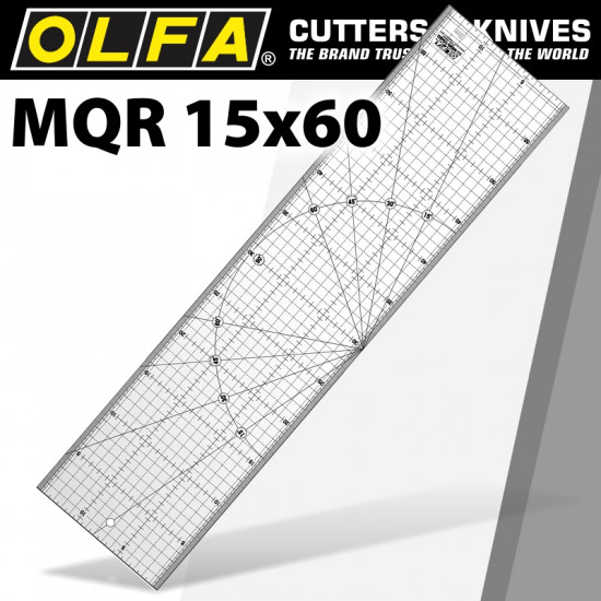 Metric Quilt Ruler 15cm X 60cm - Metric Grid Metric Quilt Ruler 15cm X 60cm - Metric Grid