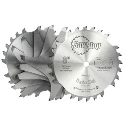 Premium Dado Set 203.2 X 15.875 X 24t 4 X 1/4', 1/8',1/16',3/32' Chip