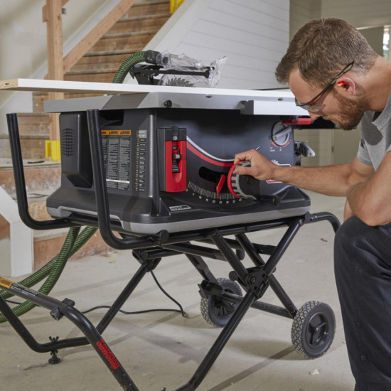 Jobsite Saw Pro 250mm With Mobile Cart Assembly SAWSTOP Jobsite Saw Pro 250mm With Mobile Cart Assembly SAWSTOP