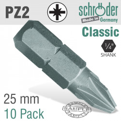 Pozi.no.2x25mm Classic Bit 10c