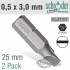 Slotted Bit 0.5x3mm 25mm 2cd