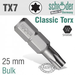 Torx Tx 7 Classic Bit 25mm