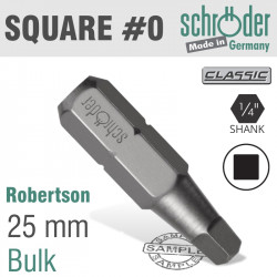 Sq.recess No.0 Insert Bit