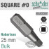 Sq.recess No.0 Insert Bit