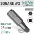 Sq.recess No.2x25mm Bit 2cd