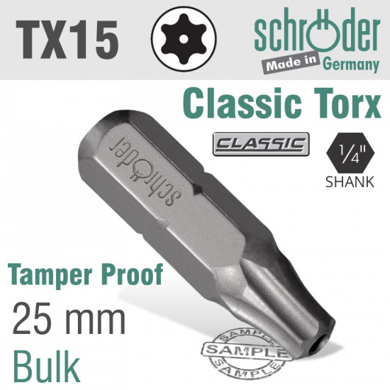 Torx Tamper Resist T15h X 25mm Torx Tamper Resist T15h X 25mm