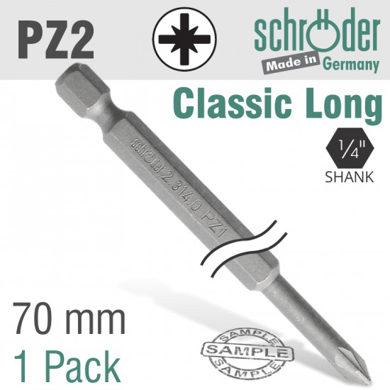 Pozi.no.2 70mm Power Bit 1cd Pozi.no.2 70mm Power Bit 1cd