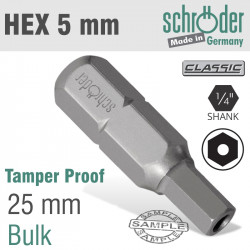 Allen/hex 5mm Security Insert Bit Bulk