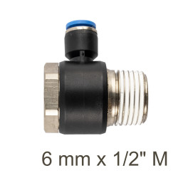 Swivel Elbow Pu 6mm X 1/2' M