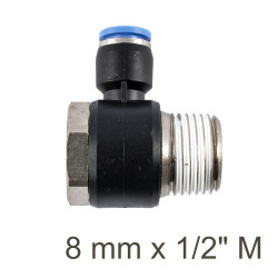 Swivel Elbow Pu 8mm X 1/2' M