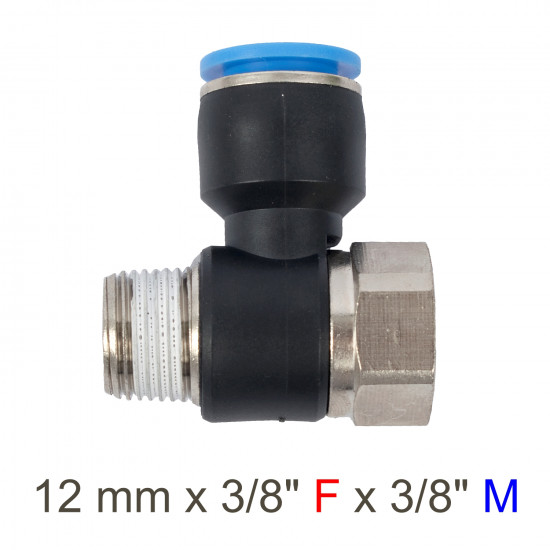 Pu Hose Fitting Tee 12mm X 3/8'f X 3/8'm Pu Hose Fitting Tee 12mm X 3/8'f X 3/8'm