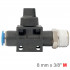 Pu Hose Fitting Valve 8mm X 3/8'm