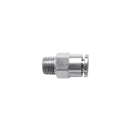 Metal Pu Fitting Straight 6mm X 1/8' M Metal Pu Fitting Straight 6mm X 1/8' M