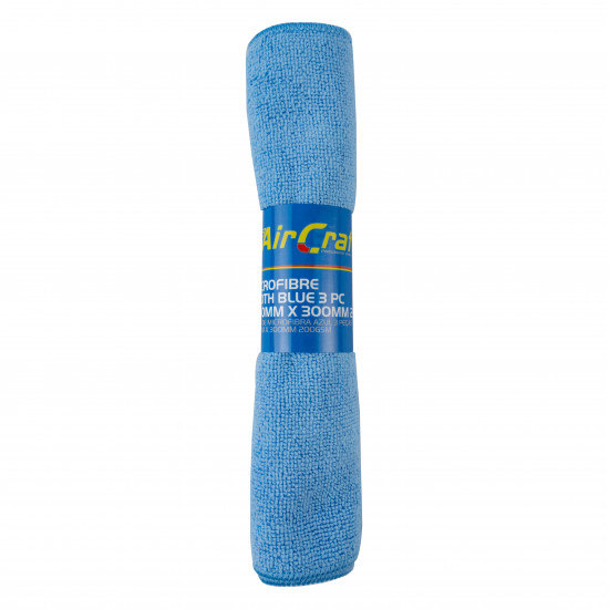 Microfibre Cloth Blue 3pc 300mm X 300mm 200gsm Microfibre Cloth Blue 3pc 300mm X 300mm 200gsm