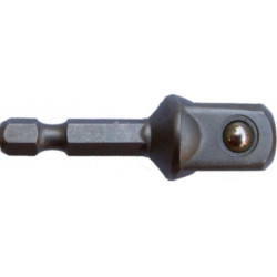 Socket Adaptor 1/2'm Sq X 50mm 1/4'm Hex Shank Carded