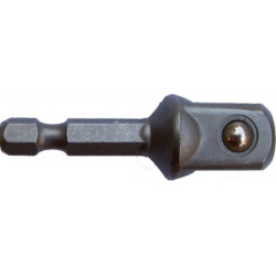 Socket Adaptor 1/4'm Sq X 75mm 1/4'm Hex Shank Bulk