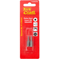 Square Recess Insert Bit No.0x25mm 2/card