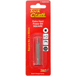 Square Recess Pwr. Bit No.0x50mm 1/card