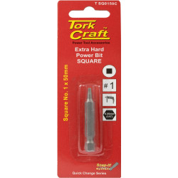 Square Recess Pwr Bit No.1x50mm 1/card