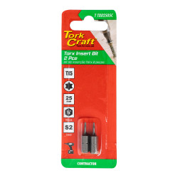 Torx Tx 5 Classic Insert Bit 25mm 2pc Carded