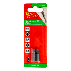 Torx Tx 25 Classic Insert Bit 25mm 2pc Carded