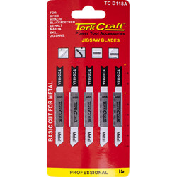 U-shank Jigsaw Blade 21tpi Metal 1.2mm 5pc