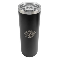 TORK CRAFT Stainless Steel Skinny Tumbler C/w Straw Black