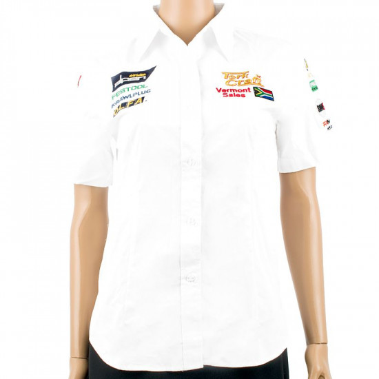 Ladies Blouse - White 3/4 - Small
