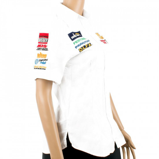 Ladies Blouse - White 3/4 - Small