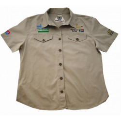 Vermont Ladies Cotton Shirt Stone Medium