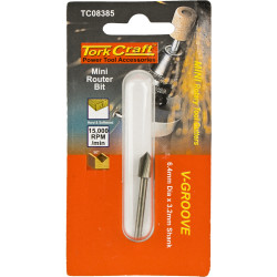 Mini Router Bit 6.4mm V-groove 3.2mm Shank
