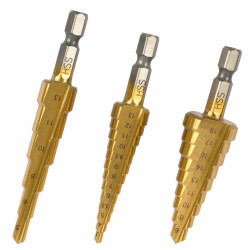 Step Drill Set 3pce In Blister