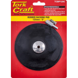 Backing Pad Rubber 125mm W/arbor