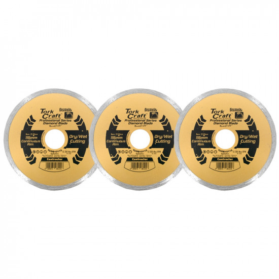 Diamond Blade 115mm Cont.rim Profesional Bulk 3 Pack Shrink Diamond Blade 115mm Cont.rim Profesional Bulk 3 Pack Shrink