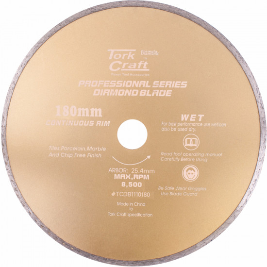 Diamond Blade 180mm X 25.4 Continues Rim Diamond Blade 180mm X 25.4 Continues Rim