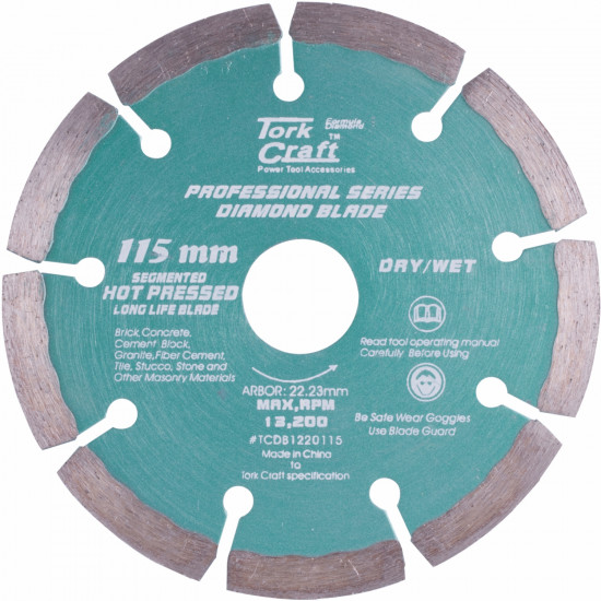 Diamond Blade 115mm Segmented Hot Pressed Contractor Diamond Blade 115mm Segmented Hot Pressed Contractor