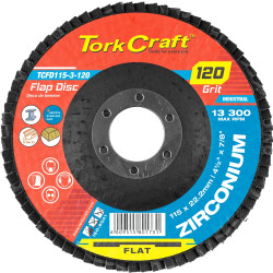 Flap Disc Zirconium 115mm 120 Grit Flat