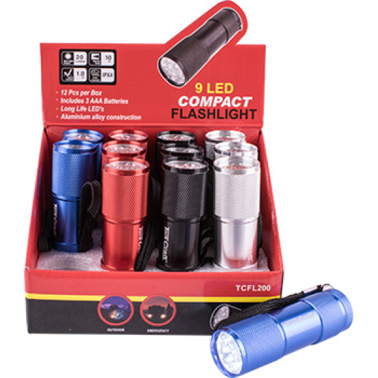 Torch Led Alum M/col X12 Pdq Box Incl Aaa Batteries TORK CRAFT Flash L Torch Led Alum M/col X12 Pdq Box Incl Aaa Batteries TORK CRAFT Flash L