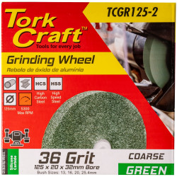 Grinding Wheel 125 X 20 X 32mm Bore Coarse 36g Green