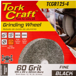 Grinding Wheel 125 X 20 X 32mm Bore Fine 60g Black