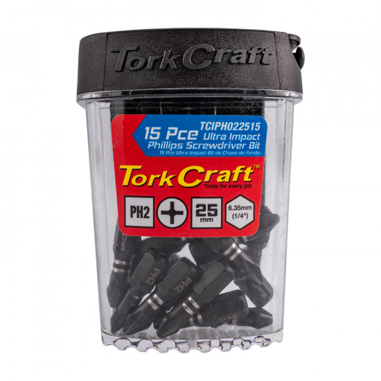 Impact Phil.2 X 25mm Insert Bit 15pc Tic Tac Case Ph2 Impact Phil.2 X 25mm Insert Bit 15pc Tic Tac Case Ph2