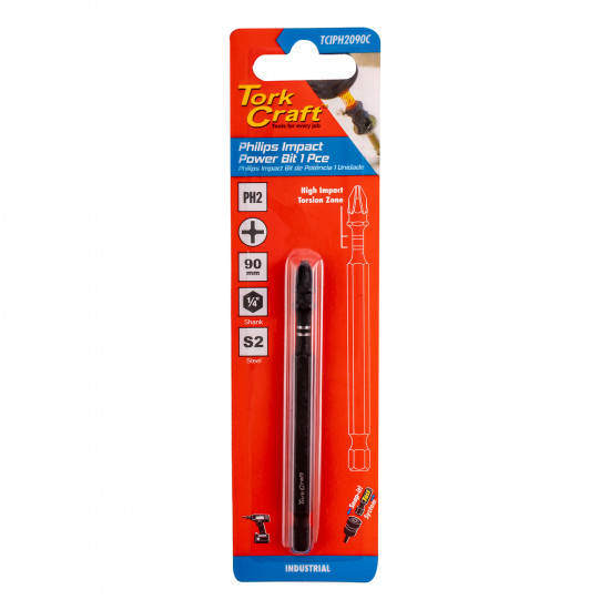 Impact Ph2 X 90mm Power Bit 1pc Carded Impact Ph2 X 90mm Power Bit 1pc Carded