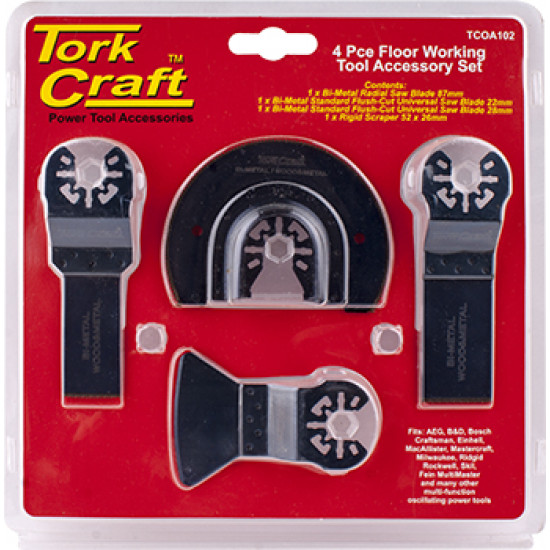 Quick Change Oscillating Floor Working Accessory Kit 4pc Quick Change Oscillating Floor Working Accessory Kit 4pc