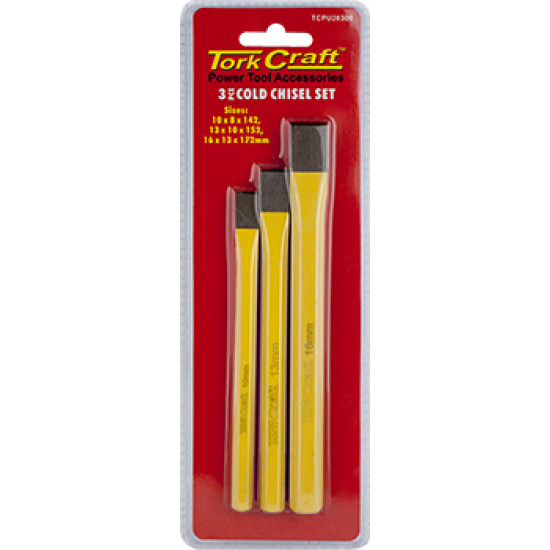 TORK CRAFT Cold Chisel Set 3pc TORK CRAFT Cold Chisel Set 3pc