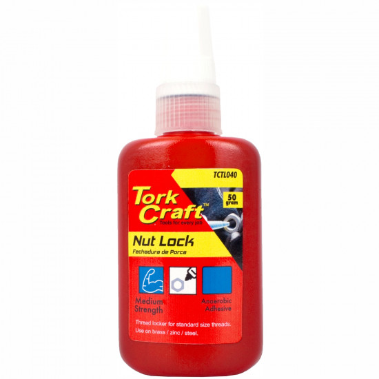 Nut Lock Medium Strength For Std Sized Threads - Blue - 50g Nut Lock Medium Strength For Std Sized Threads - Blue - 50g
