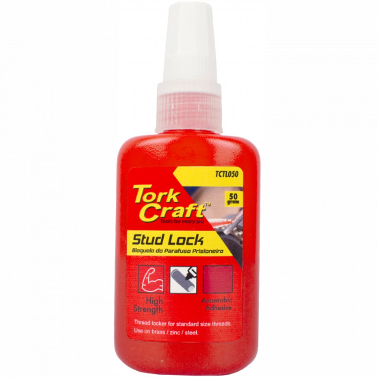 Stud Lock High Strength For Std Sized Threads - Red - 50g Stud Lock High Strength For Std Sized Threads - Red - 50g