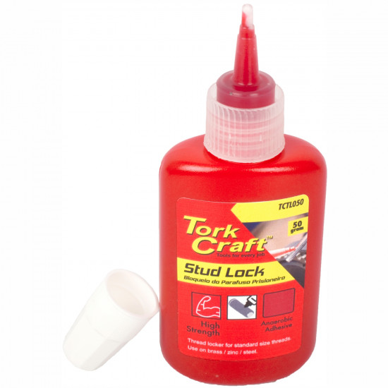 Stud Lock High Strength For Std Sized Threads - Red - 50g Stud Lock High Strength For Std Sized Threads - Red - 50g