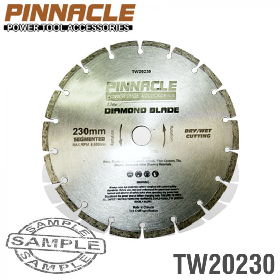 Diamond Blade Segmented 230mm PINNACLE Brand