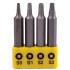 Screwdriver Bit Set Square Recess 4pce 50mm Sq0.1.2.3