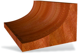 Classical cove router bit profile wood example